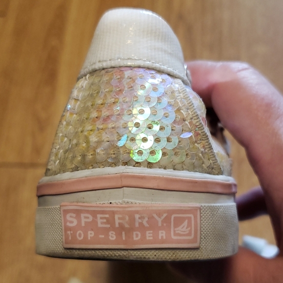Sperry Topsiders iridescent sequin sz 6.5 - Picture 4 of 5